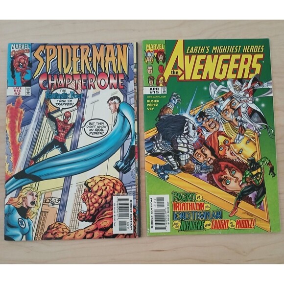1998 Marvel Spiderman Comic Book  Vol. 1 #2 & The Avengers 1999 Volume 3 #15 - Picture 1 of 12